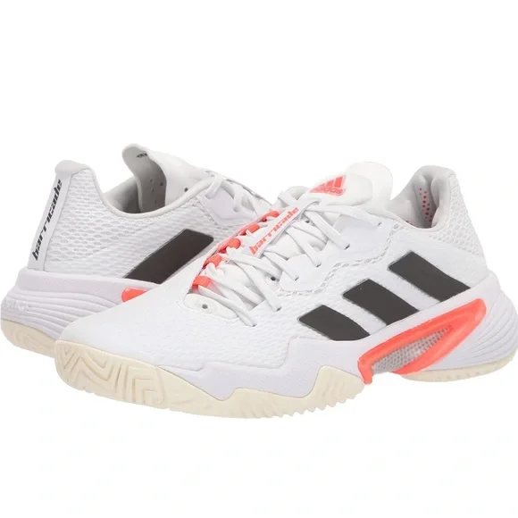 adidas gazelle silver green womens adidas Barricade Women's Hard Court Tennis Shoes - White main image 0